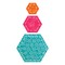 AccuQuilt GO! Hexagon Die Cut - 1", 1 1/2", 2 1/2" Sides (3/4", 1 1/4", 2 1/4" Finished) - Perfect for Quilting Projects & Appliqué - Quick & Accurate Fabric Cutting Tool